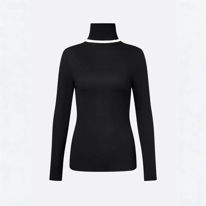 Women’s Color-Block Turtleneck Long-Sleeve Top Artisio