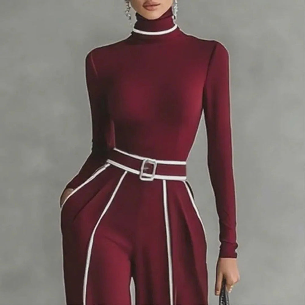 Women’s Color-Block Turtleneck Long-Sleeve Top Artisio