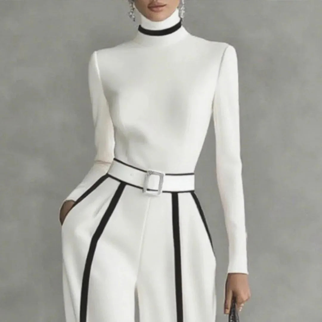 Women’s Color-Block Turtleneck Long-Sleeve Top Artisio