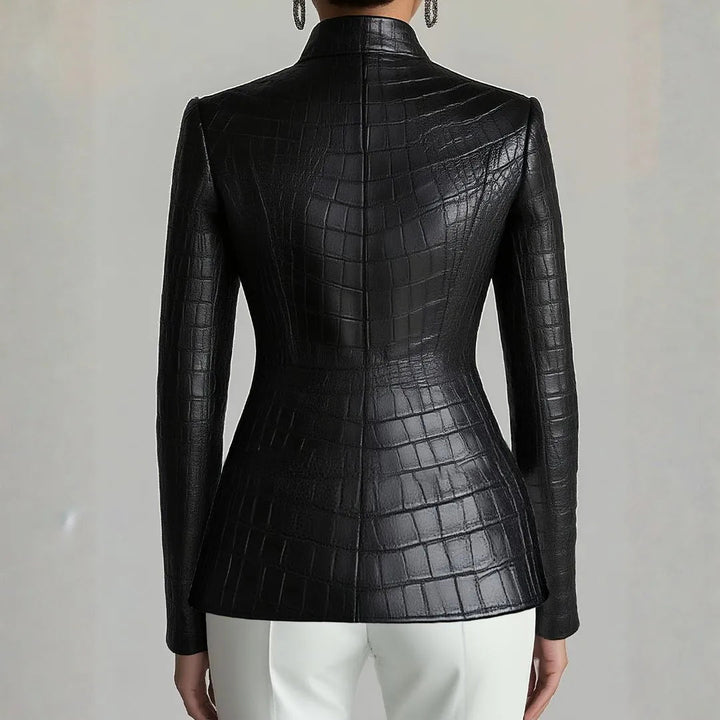 Women’s Croc-Style Faux Leather Coat Artisio