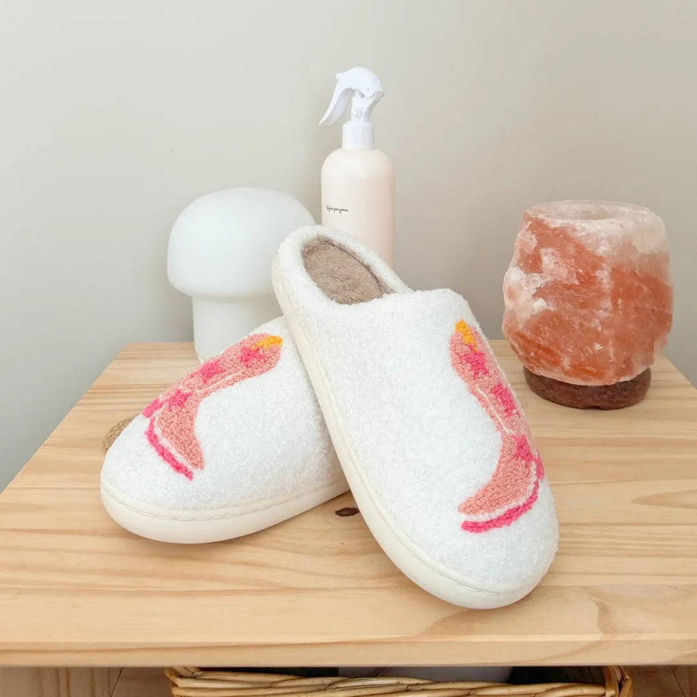 Women’s Embroidered Cowgirl Boots Slippers Artisio