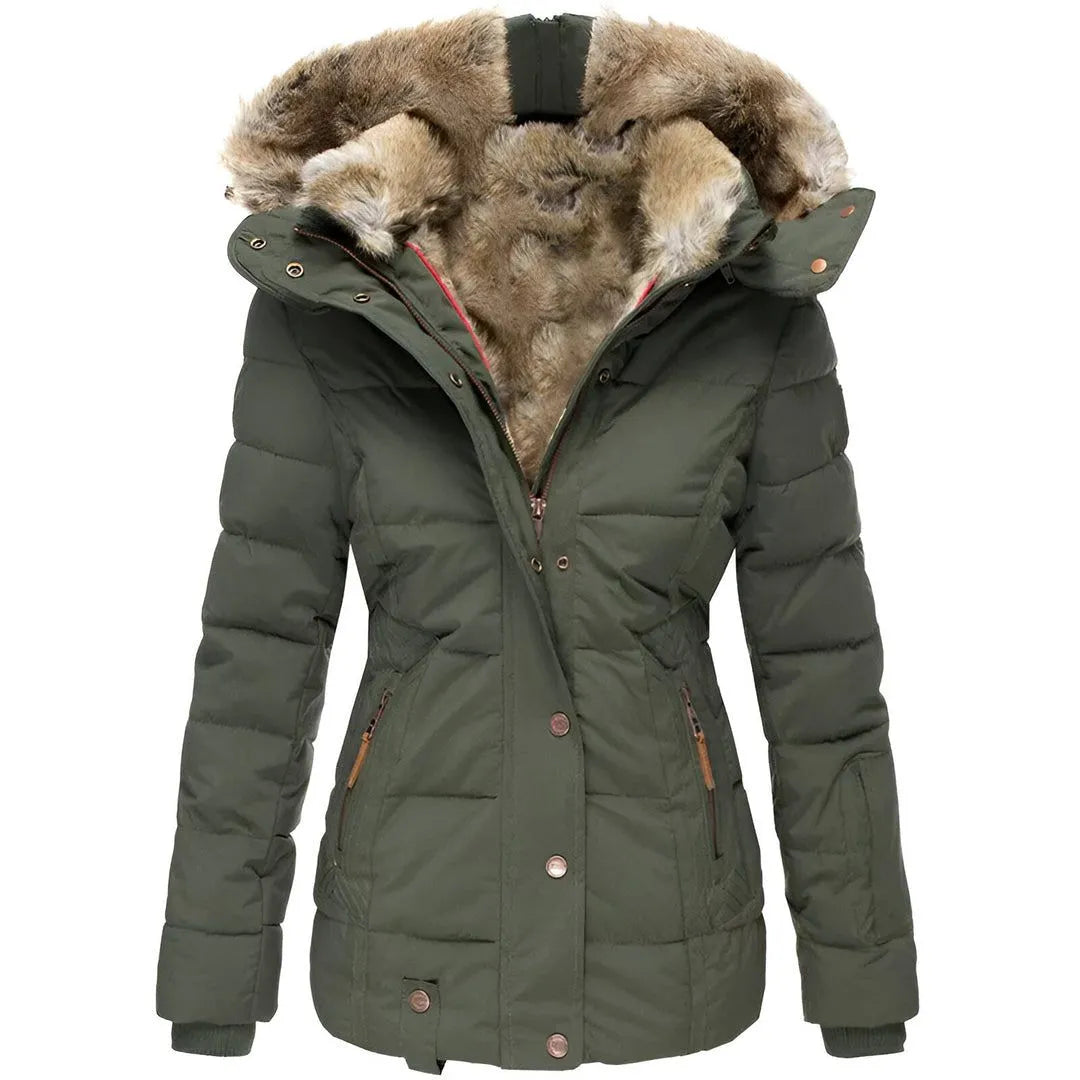 Women’s Faux-Fur Hood Padded Coat Artisio