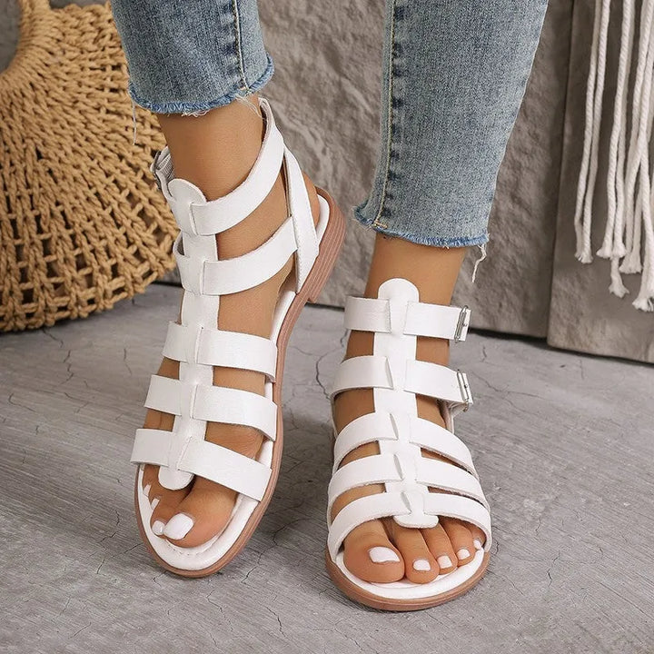 Aurelia Buckled Flat Sandals