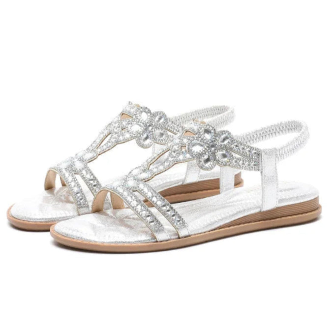 Aria Rhinestone Slingback Sandals