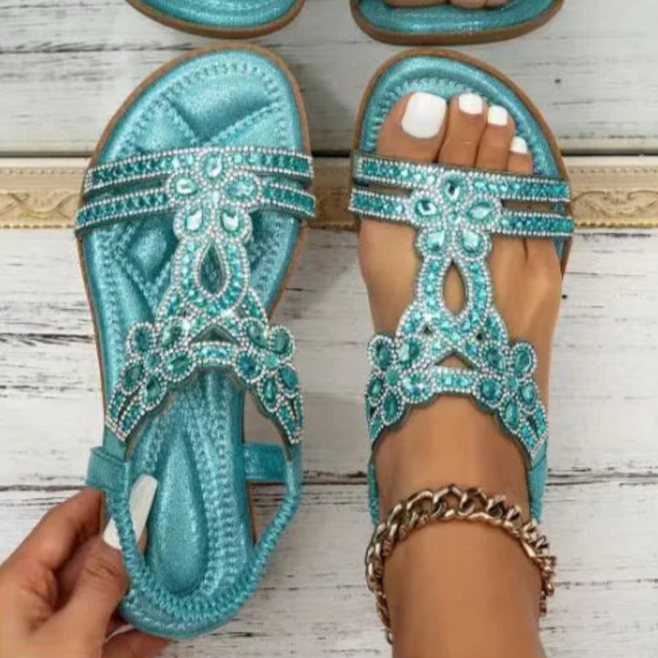 Aria Rhinestone Slingback Sandals