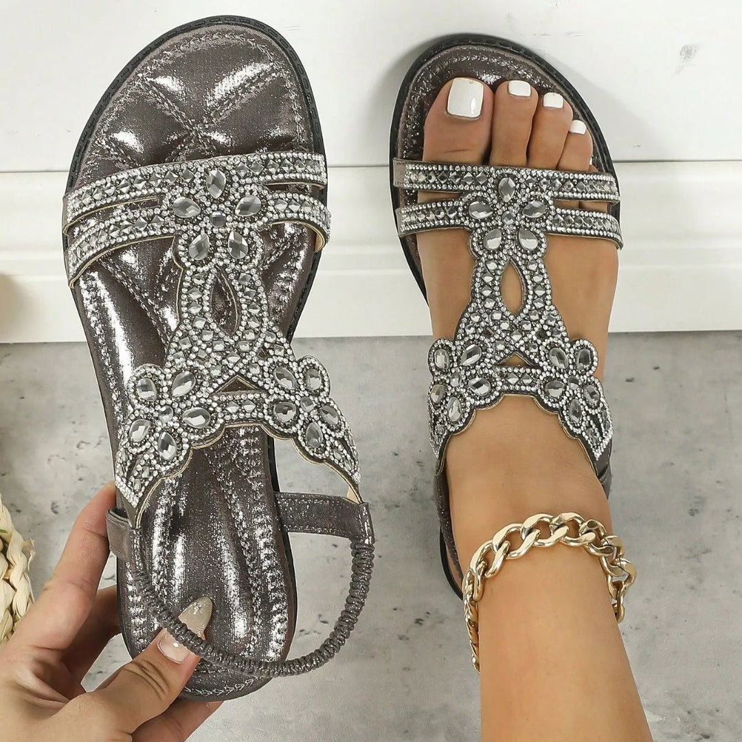 Aria Rhinestone Slingback Sandals