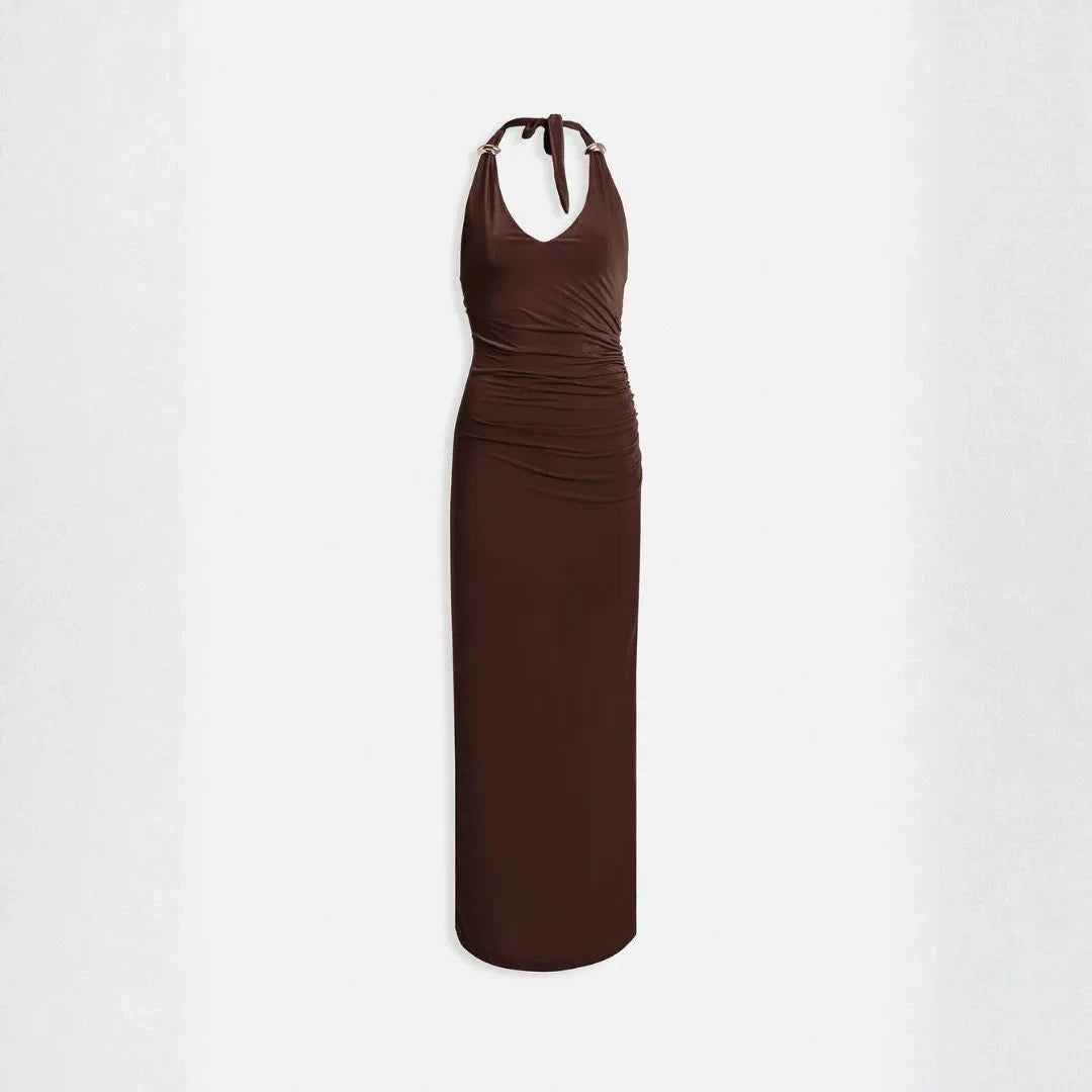 Women’s Halter Ruched Maxi Dress Artisio