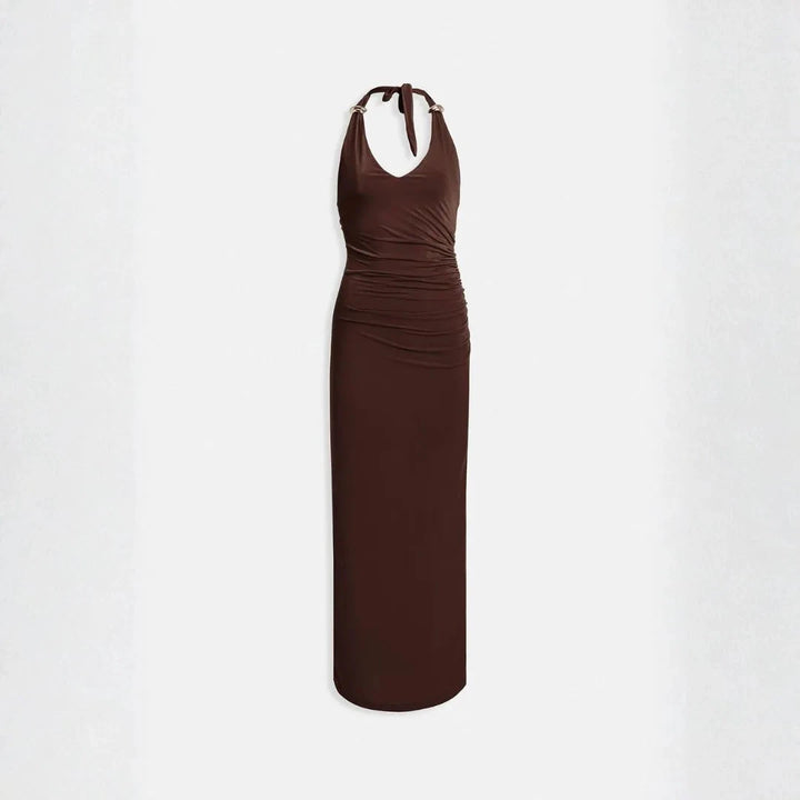 Women’s Halter Ruched Maxi Dress Artisio