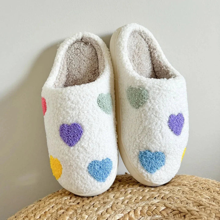 Women’s Heart Plush Slippers Artisio