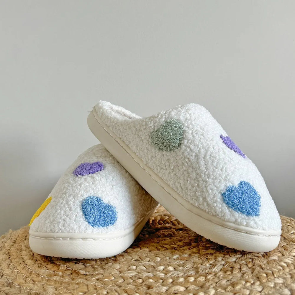 Women’s Heart Plush Slippers Artisio