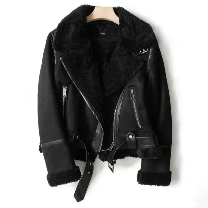 Women’s Leather Sherpa Jacket Artisio