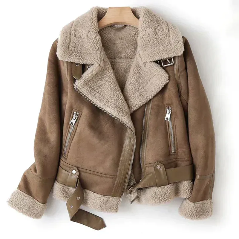 Women’s Leather Sherpa Jacket Artisio