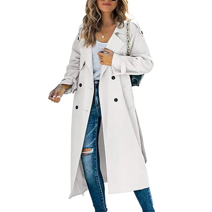 Women’s Long Double-Breasted Trench Coat
