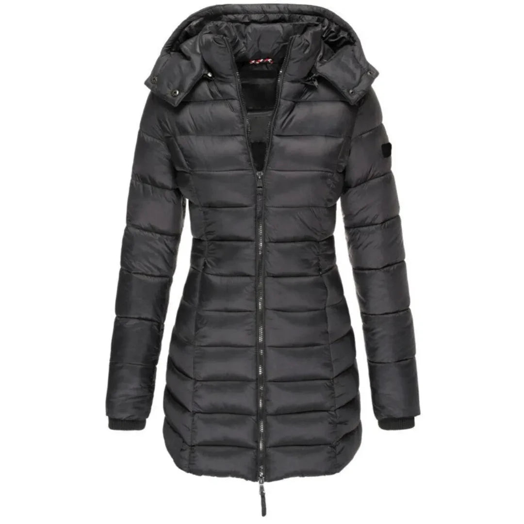 Warm Women's Down Jacket with Hood - Olivia Artisio
