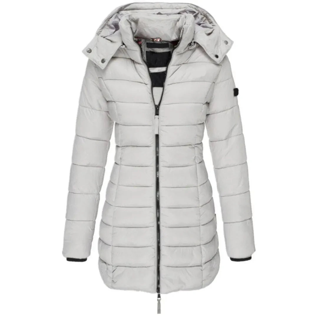 Warm Women's Down Jacket with Hood - Olivia Artisio