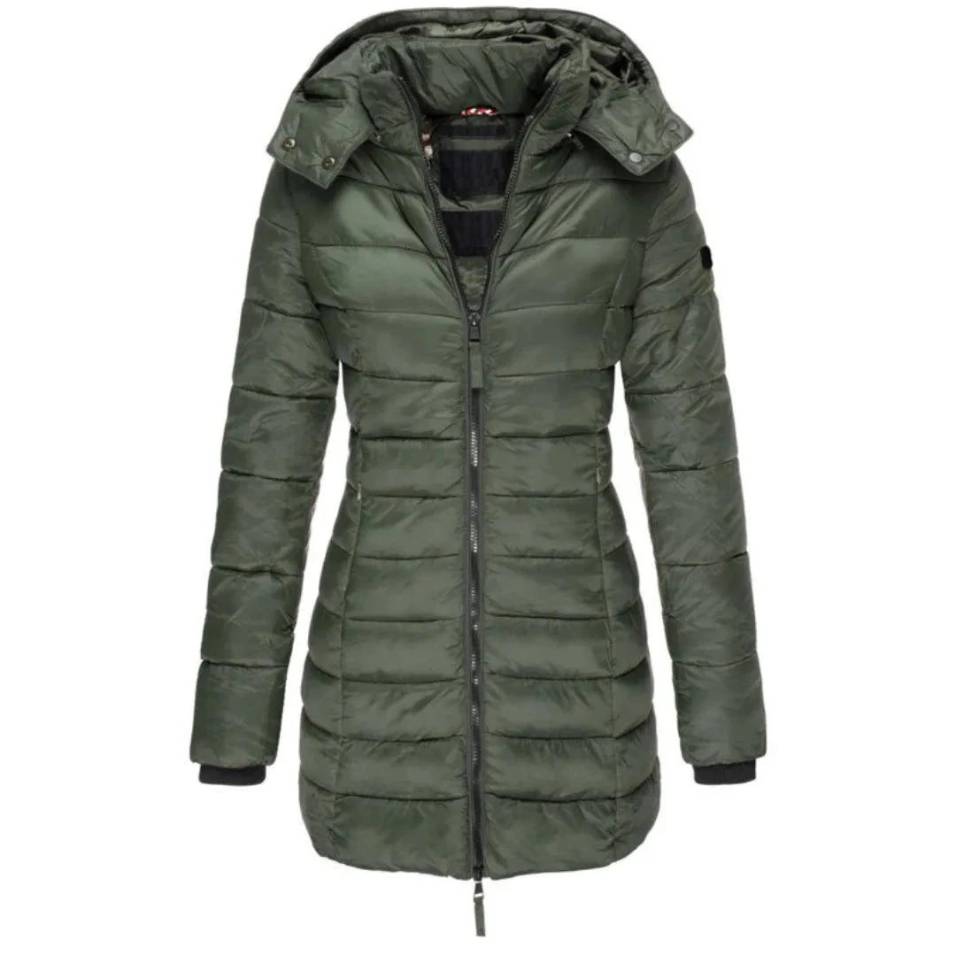 Warm Women's Down Jacket with Hood - Olivia Artisio