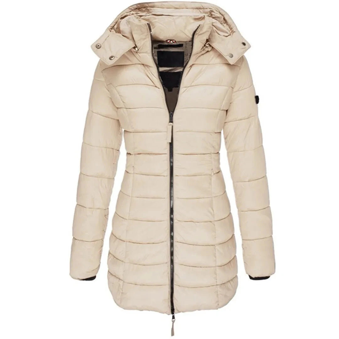 Warm Women's Down Jacket with Hood - Olivia Artisio