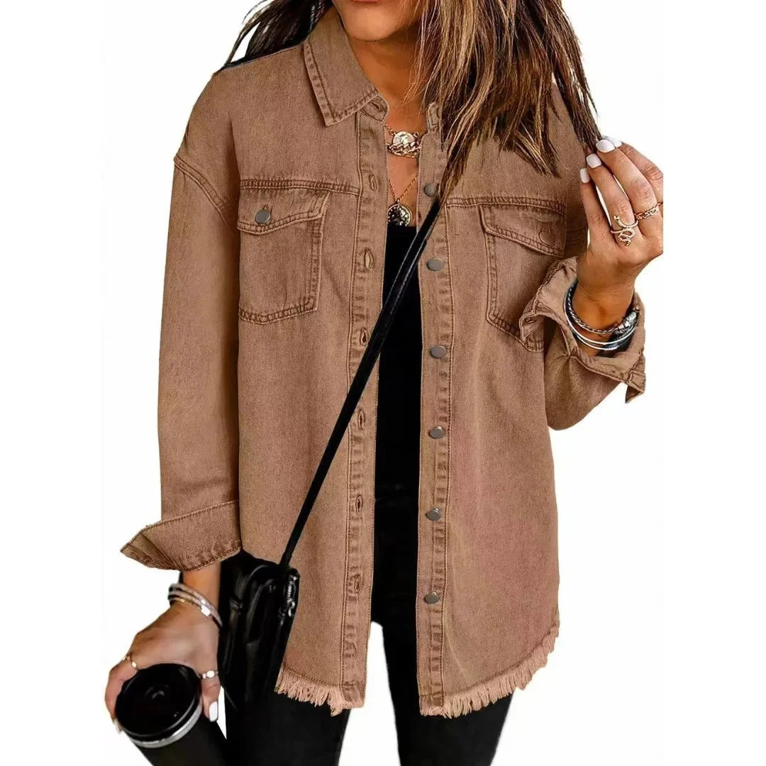 Women’s Oversized Denim Shirt Jacket