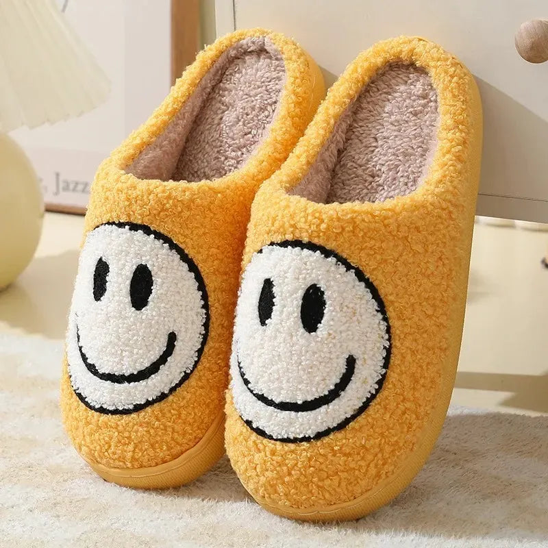 Women's Plush Smiley Face Slippers Artisio