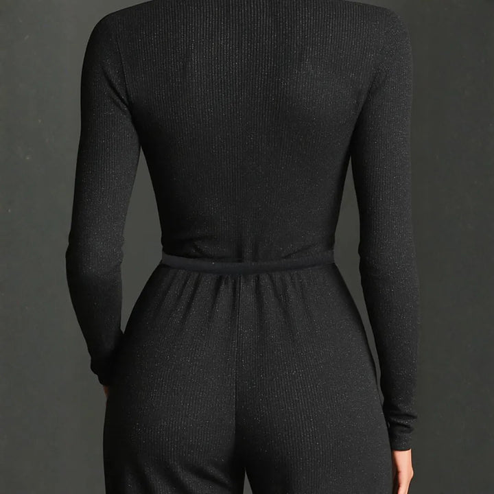 Women’s Zip-Front Mock-Neck Wide-Leg Jumpsuit Artisio