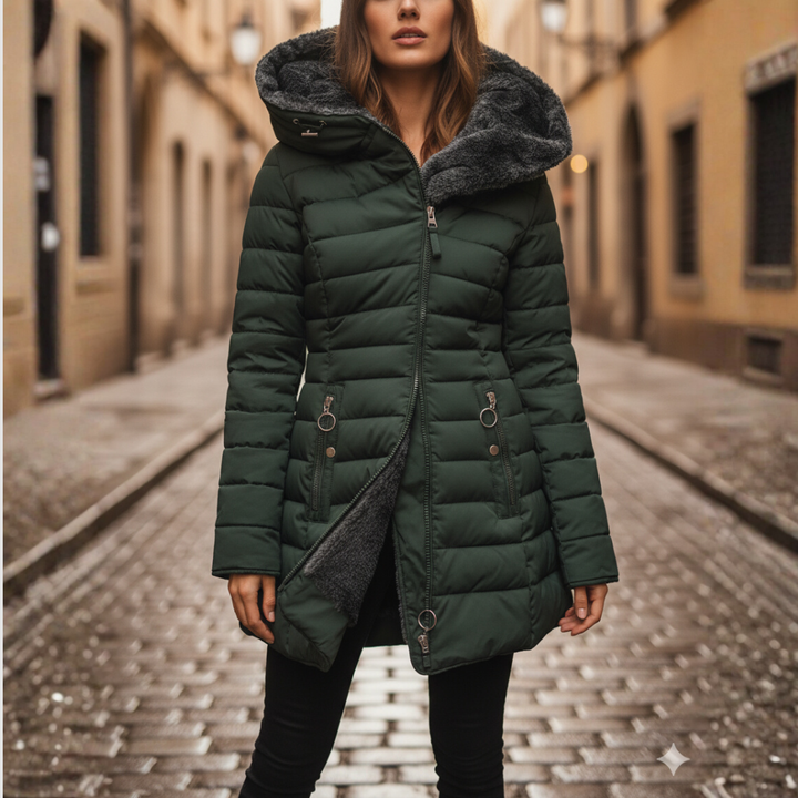 Women's winter down jacket with hood 1
