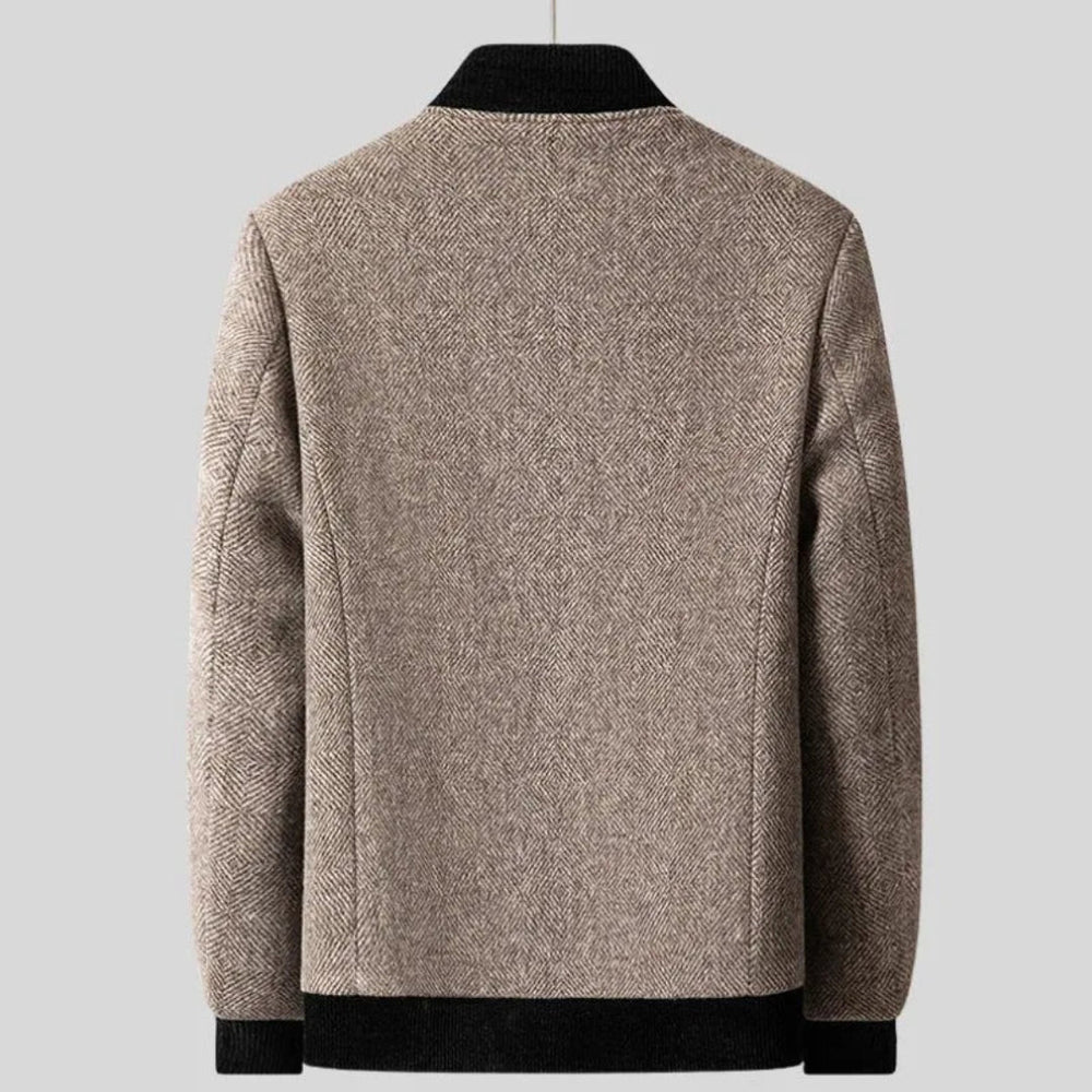 Wyatt Herringbone Wool Overcoat Artisio