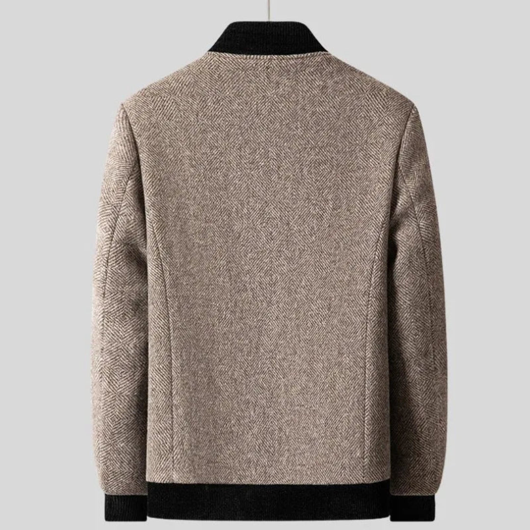 Wyatt Herringbone Wool Overcoat Artisio