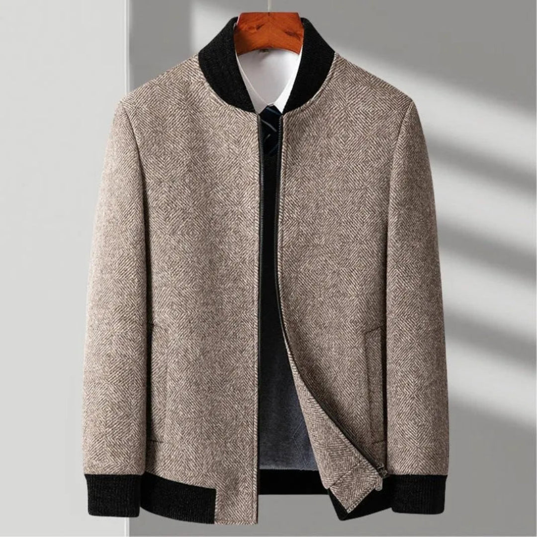 Wyatt Herringbone Wool Overcoat Artisio