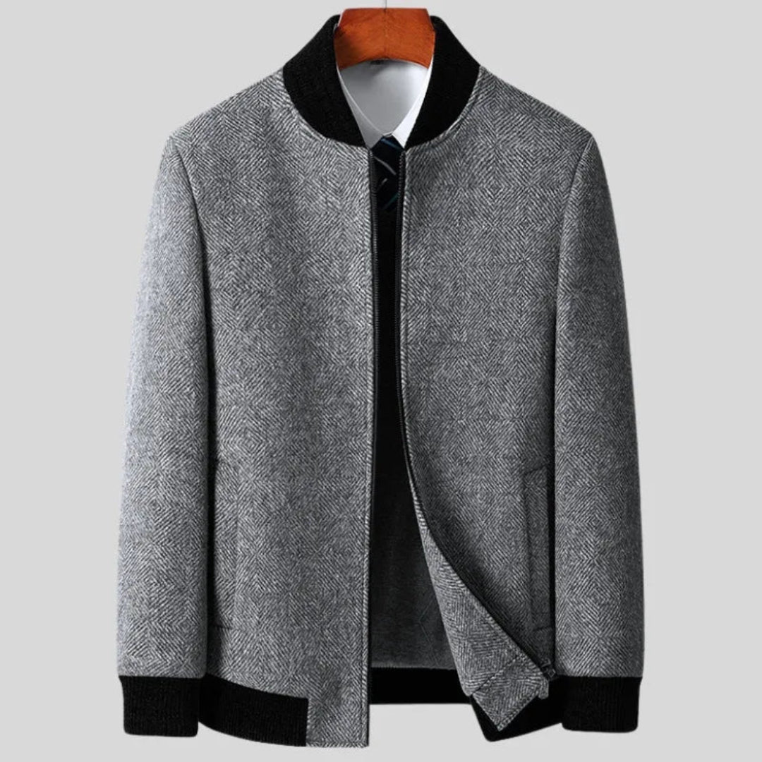 Wyatt Herringbone Wool Overcoat Artisio