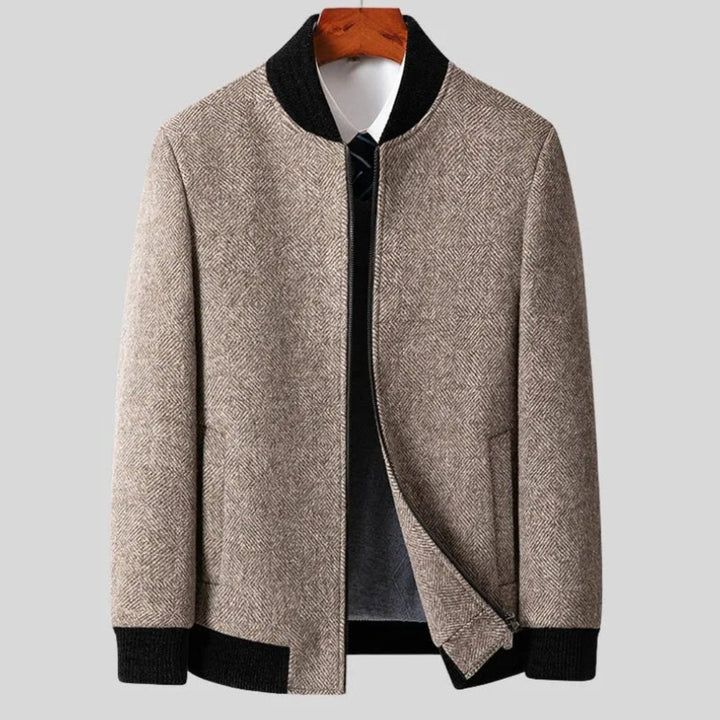 Wyatt Herringbone Wool Overcoat Artisio