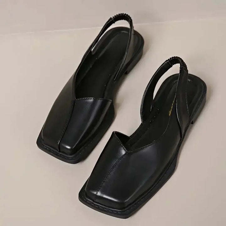 Zara Square-Toe Slingback Flats