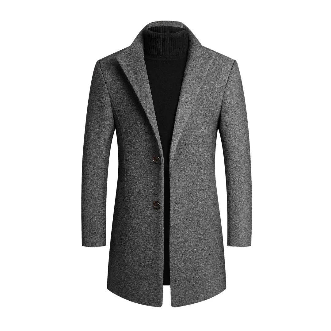 Zayne Classic Two- Button Wool Overcoat Artisio