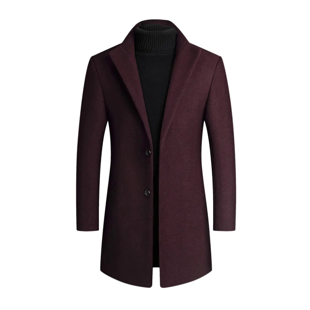 Zayne Classic Two- Button Wool Overcoat Artisio