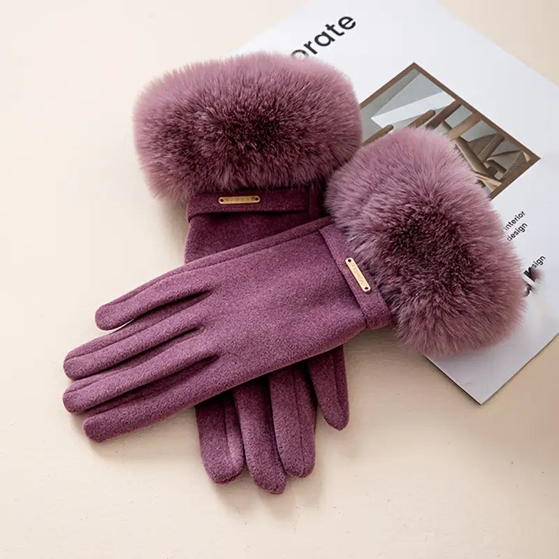 Chloe Luxe Fur Gloves