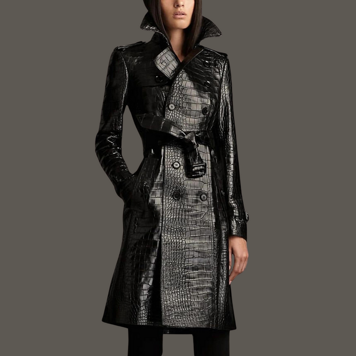 Arabella Leather Trench Coat