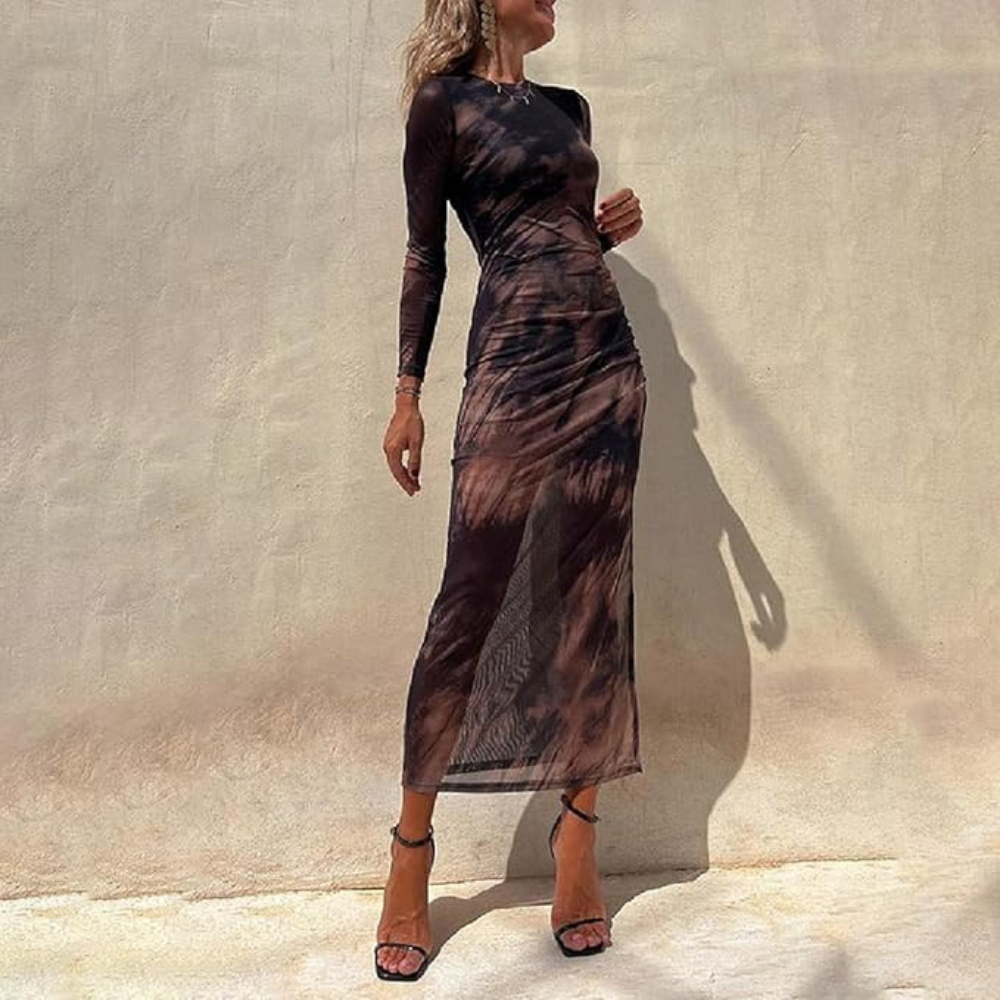 Ava Tie-Dye Long Sleeved Dress