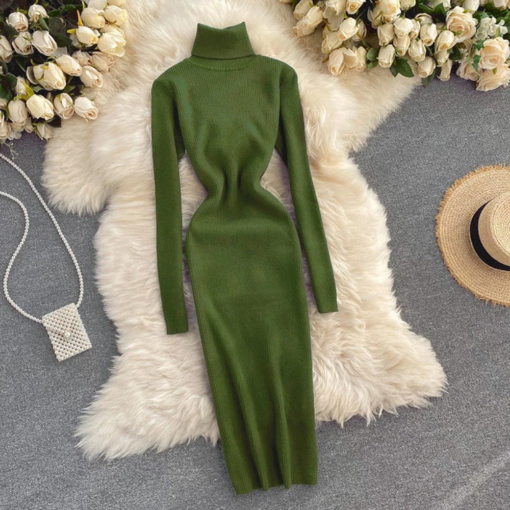 Belle Turtleneck Knitted Dress