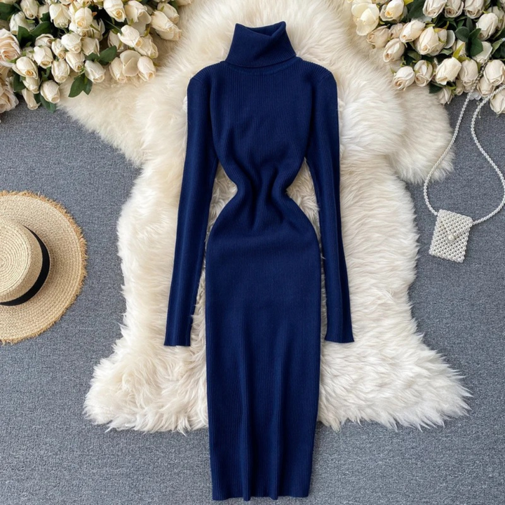 Belle Turtleneck Knitted Dress