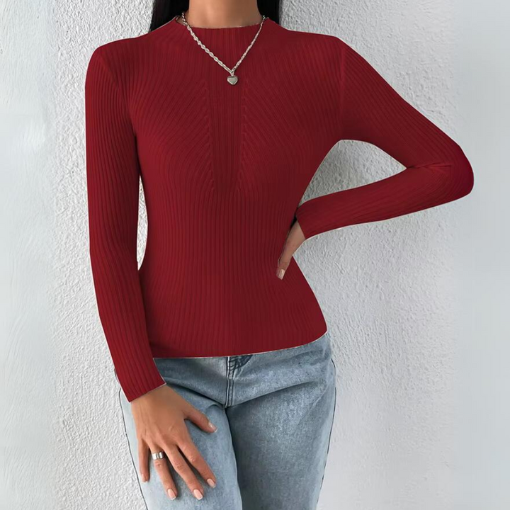 Bre Solid Long Sleeve Women Sweater