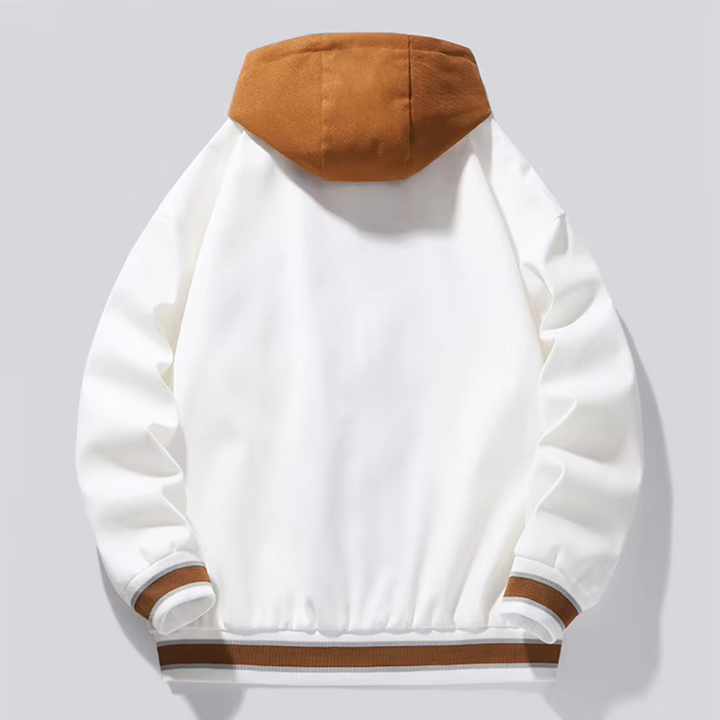 Caleb Hooded Baseball Varsity Jacket