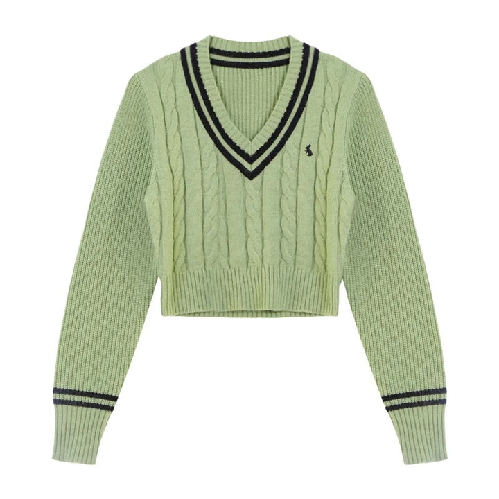 Alessandra Striped Trim Sweater