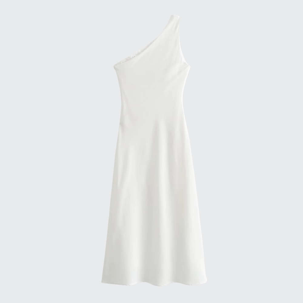 Charli Asymmetric Linen Dress