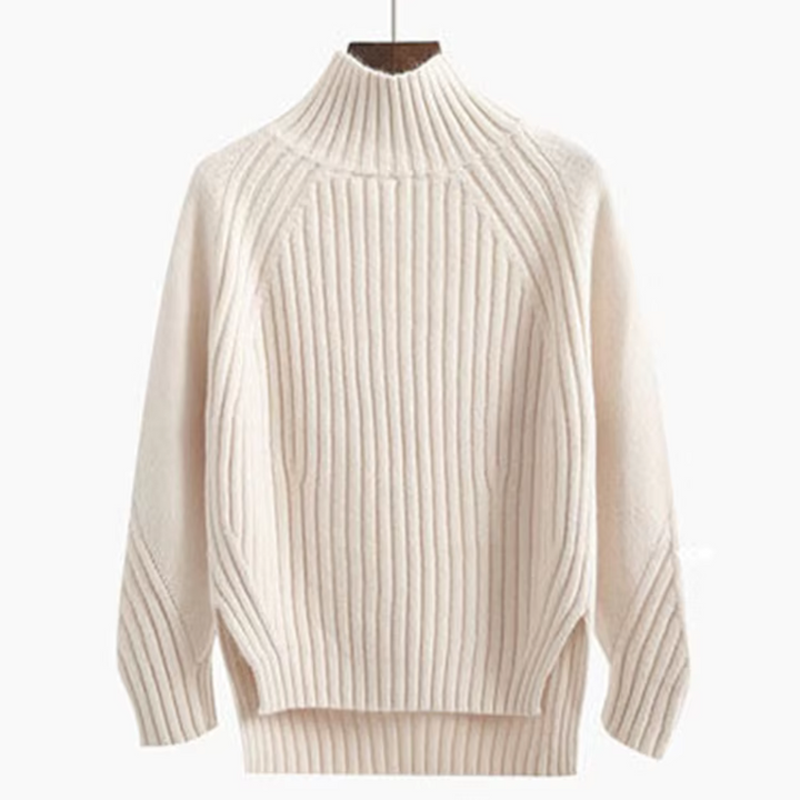 Charlotte Side-Slit Turtleneck Sweater