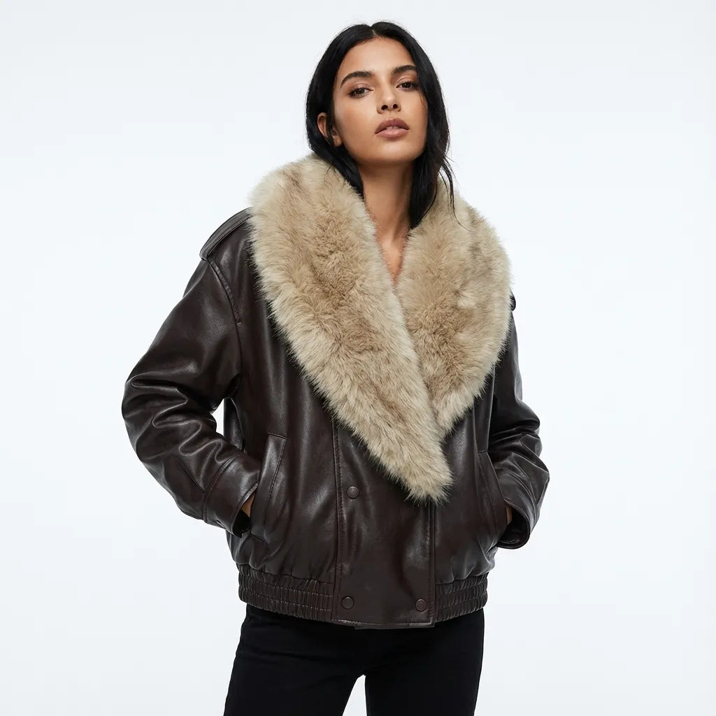 Asha Faux Leather Jacket Artisio
