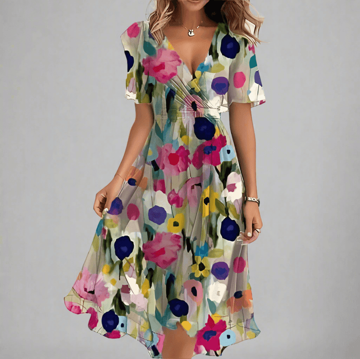 Elena Floral Midi Dress