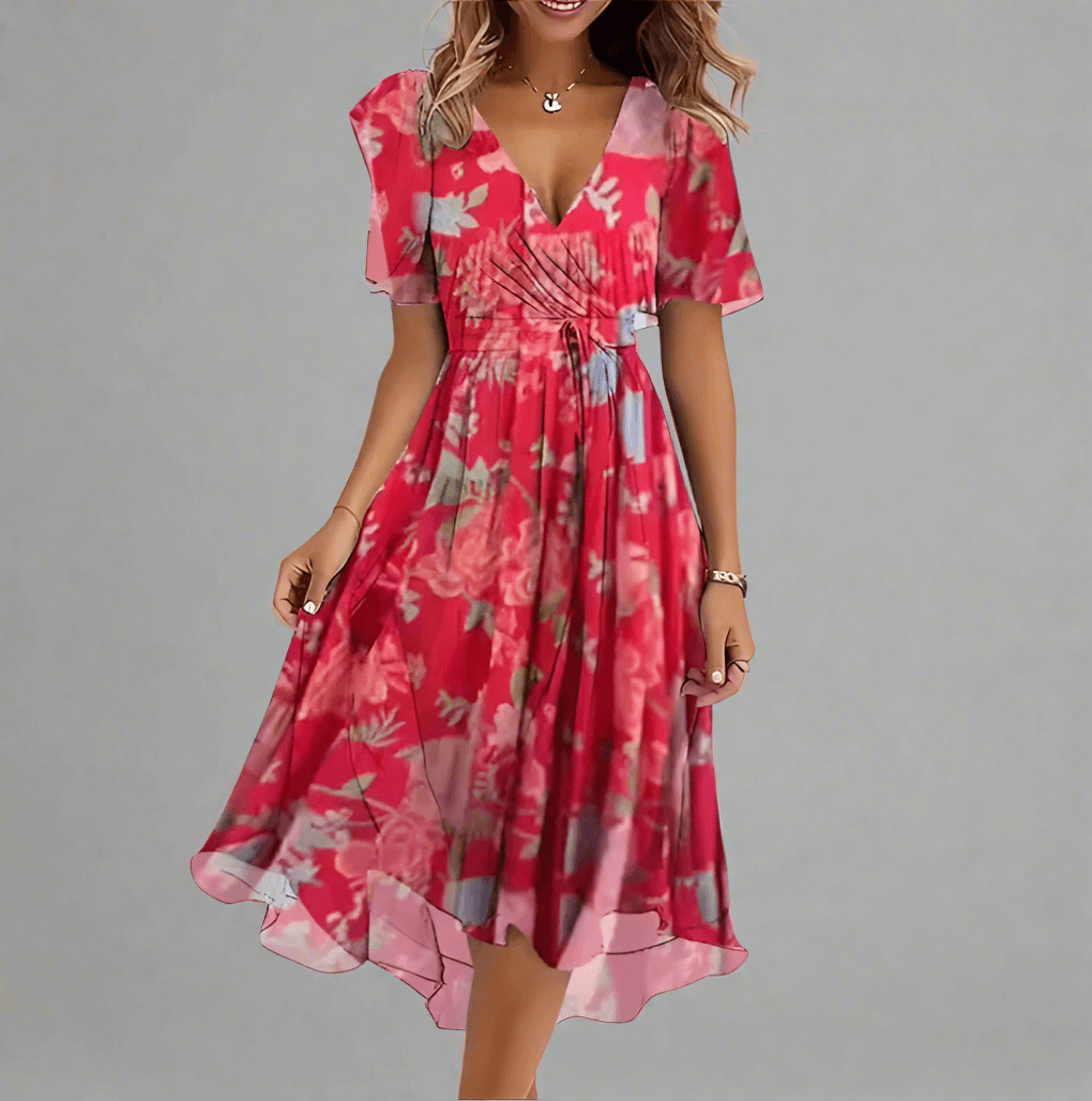 Elena Floral Midi Dress