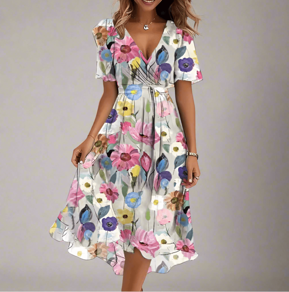 Elena Floral Midi Dress