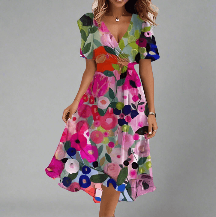 Elena Floral Midi Dress
