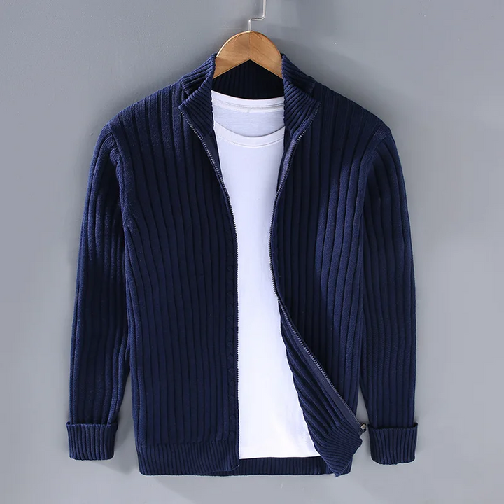 Aurelian Ribbed Zip Cardigan