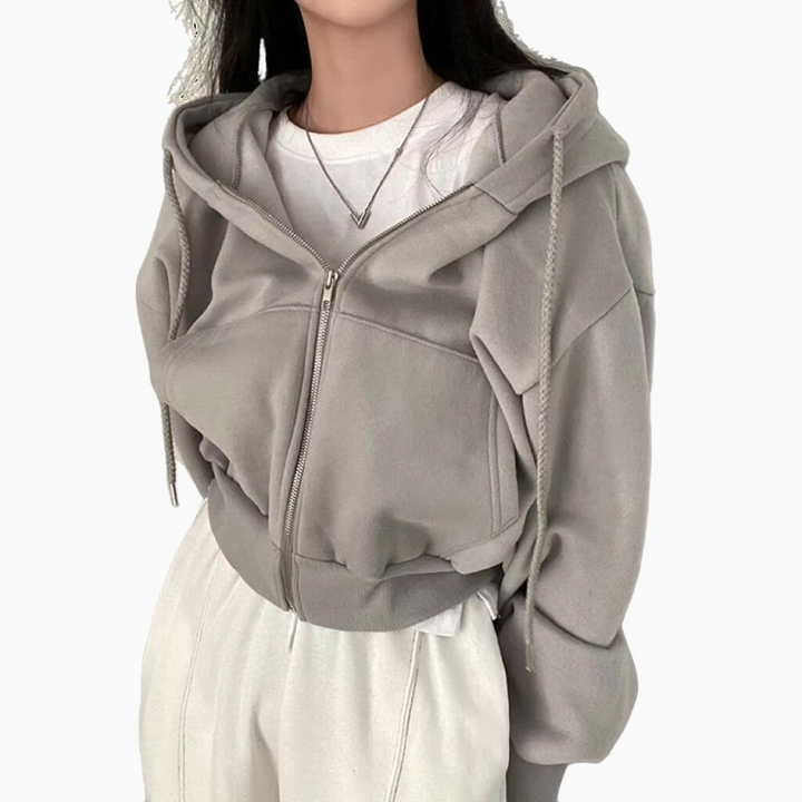 Elara Loose Zipper Hoodie